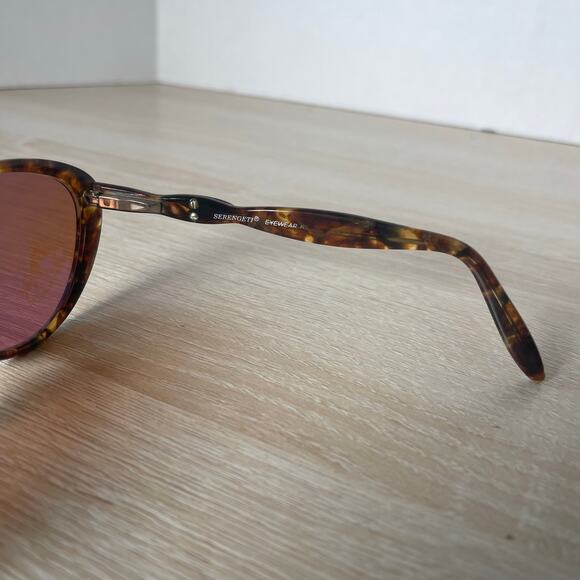 Serengeti 6333 Sunglasses Cat Eye Tortoise Shell Vintage - Picture 6 of 10